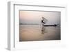 Inle Lake Fisherman at Sunrise (Intha Fisherman), Near Nyaungshwe, Shan State, Myanmar (Burma)-Matthew Williams-Ellis-Framed Photographic Print