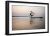 Inle Lake Fisherman at Sunrise (Intha Fisherman), Near Nyaungshwe, Shan State, Myanmar (Burma)-Matthew Williams-Ellis-Framed Photographic Print