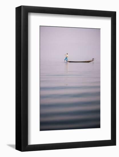 Inle Lake Fisherman (Intha Fisherman), Near Nyaungshwe, Shan State, Myanmar (Burma), Asia-Matthew Williams-Ellis-Framed Photographic Print