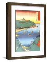 Inlet at Awa Province-Ando Hiroshige-Framed Art Print