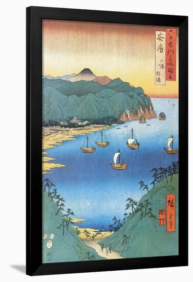 Inlet at Awa Province-Ando Hiroshige-Framed Poster