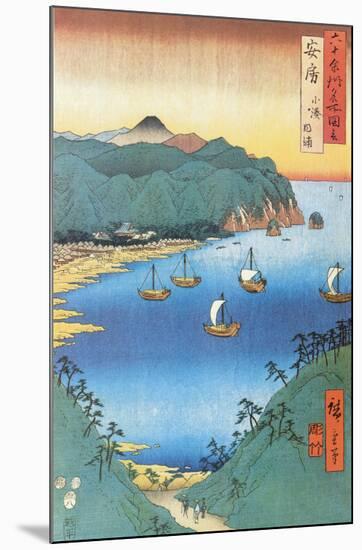 Inlet at Awa Province-Ando Hiroshige-Mounted Poster