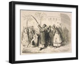 Inmates of La Salpetriere One of Paris's Asylums for the Mentally Afflicted-Gustave Dor?-Framed Art Print