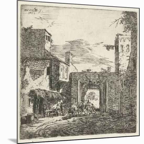 Inn at city gate, 1653-Adriaen van de Velde-Mounted Giclee Print