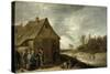 Inn by a River-David Teniers the Younger-Stretched Canvas