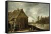 Inn by a River-David Teniers the Younger-Framed Stretched Canvas