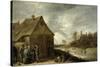 Inn by a River-David Teniers the Younger-Stretched Canvas