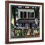 "Inn in Ogunquit," August 2, 1947-John Falter-Framed Giclee Print