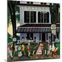 "Inn in Ogunquit," August 2, 1947-John Falter-Mounted Giclee Print