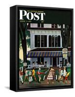 "Inn in Ogunquit," Saturday Evening Post Cover, August 2, 1947-John Falter-Framed Stretched Canvas