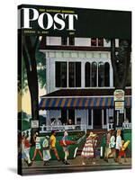 "Inn in Ogunquit," Saturday Evening Post Cover, August 2, 1947-John Falter-Stretched Canvas