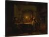 Inn Interior by Candle Light-Pieter Huys-Stretched Canvas