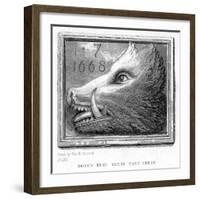 Inn Sign from the Boar's Head Tavern, Eastcheap, London, 19th Century-J Tingle-Framed Giclee Print