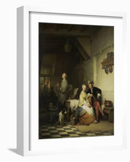 Inn with Figures-Ferdinand De Braekeleer-Framed Art Print