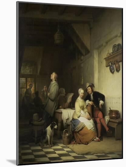 Inn with Figures-Ferdinand De Braekeleer-Mounted Art Print