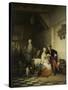 Inn with Figures-Ferdinand De Braekeleer-Stretched Canvas