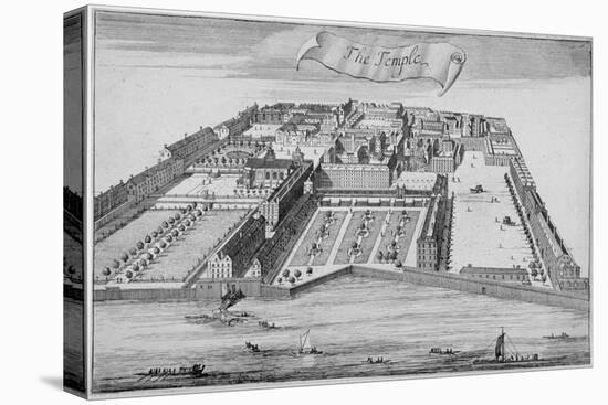 Inner and Middle Temple, City of London, 1700-Johannes Kip-Stretched Canvas