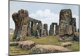 Inner and Outer Circle, Stonehenge-Alfred Robert Quinton-Mounted Giclee Print