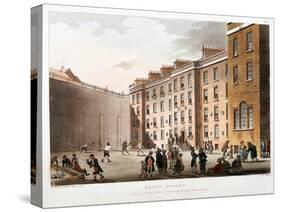 Inner Court, Fleet Prison, London, 1808-1811-Thomas Rowlandson-Stretched Canvas
