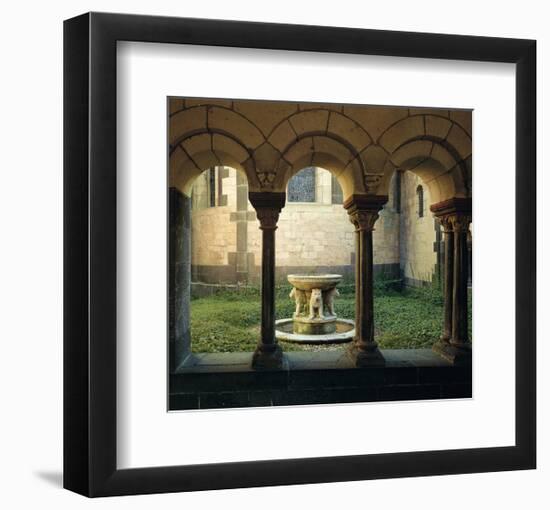 Inner Court Fountain-null-Framed Art Print