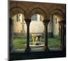 Inner Court Fountain-null-Mounted Art Print