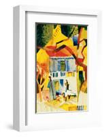 Inner Court of the Country House in St-Germain, 1914-Auguste Macke-Framed Premium Giclee Print