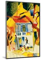 Inner Court of the Country House in St-Germain, 1914-Auguste Macke-Mounted Premium Giclee Print