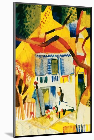 Inner Court of the Country House in St-Germain, 1914-Auguste Macke-Mounted Premium Giclee Print