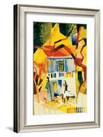 Inner Court of the Country House in St-Germain, 1914-Auguste Macke-Framed Premium Giclee Print