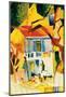 Inner Court of the Country House in St-Germain, 1914-Auguste Macke-Mounted Premium Giclee Print