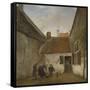 Inner Courtyard, Andreas Schelfhout-Andreas Schelfhout-Framed Stretched Canvas