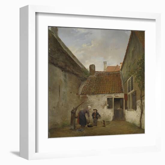 Inner Courtyard, Andreas Schelfhout-Andreas Schelfhout-Framed Art Print