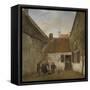 Inner Courtyard, Andreas Schelfhout-Andreas Schelfhout-Framed Stretched Canvas