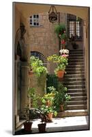 Inner Courtyard in the Old Town of Orvieto with Souvenir Shop, Orvieto, Italy-null-Mounted Art Print