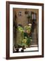 Inner Courtyard in the Old Town of Orvieto with Souvenir Shop, Orvieto, Italy-null-Framed Art Print