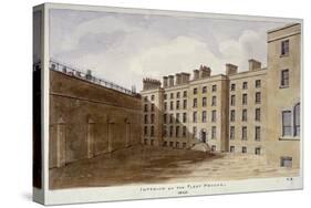 Inner Courtyard of Fleet Prison, City of London, 1805-Valentine Davis-Stretched Canvas