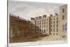 Inner Courtyard of Fleet Prison, City of London, 1805-Valentine Davis-Stretched Canvas