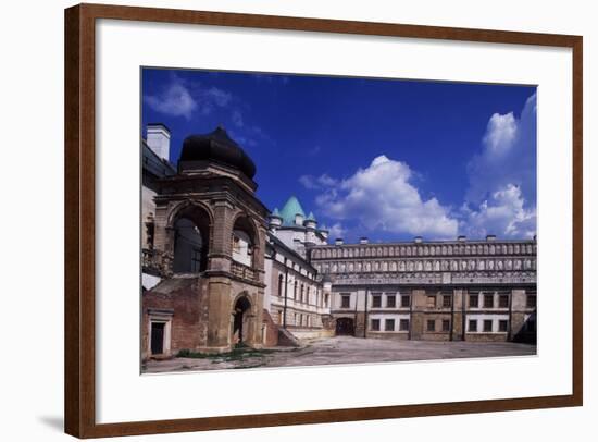 Inner Courtyard of Krasiczyn Castle in Poland, 16th Century-null-Framed Giclee Print