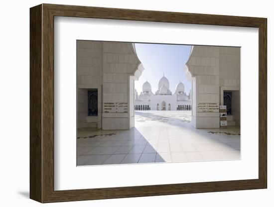 Inner Courtyard, Sheikh Zayed Bin Sultan Al Nahyan Moschee, Al Maqtaa-Axel Schmies-Framed Photographic Print
