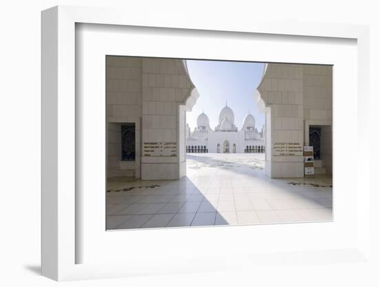 Inner Courtyard, Sheikh Zayed Bin Sultan Al Nahyan Moschee, Al Maqtaa-Axel Schmies-Framed Photographic Print