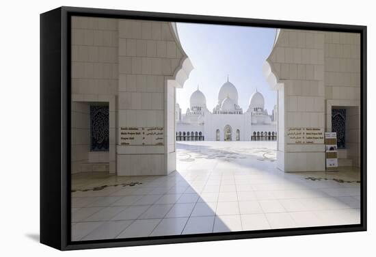 Inner Courtyard, Sheikh Zayed Bin Sultan Al Nahyan Moschee, Al Maqtaa-Axel Schmies-Framed Stretched Canvas