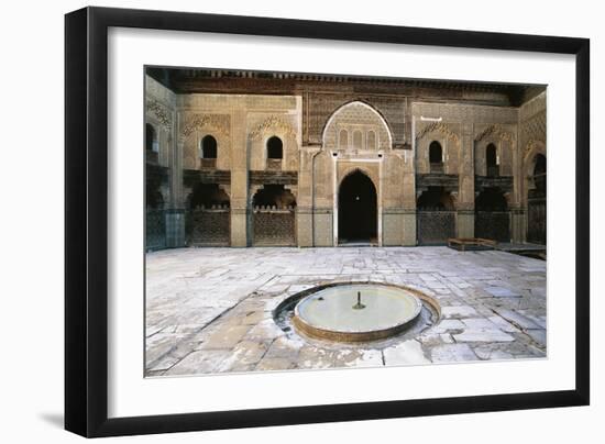 Inner Courtyard with Fountain, Bou Inania Madrasa-null-Framed Giclee Print