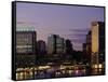 Inner Harbor at Dusk, Baltimore, Maryland-Jim Schwabel-Framed Stretched Canvas