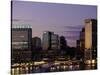 Inner Harbor at Dusk, Baltimore, Maryland-Jim Schwabel-Stretched Canvas