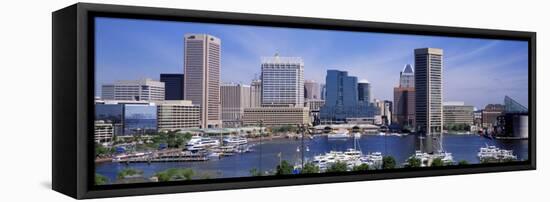 Inner Harbor Federal Hill Skyline Baltimore, MD-null-Framed Stretched Canvas