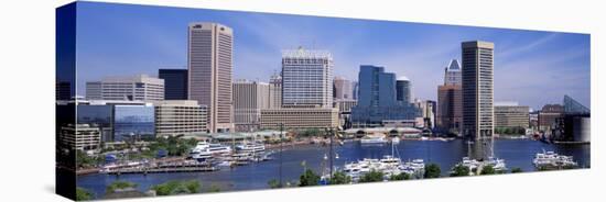 Inner Harbor Federal Hill Skyline Baltimore, MD-null-Stretched Canvas