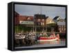 Inner Harbor of Port of Stykkisholmur, Iceland-Dave Bartruff-Framed Stretched Canvas