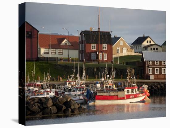 Inner Harbor of Port of Stykkisholmur, Iceland-Dave Bartruff-Stretched Canvas