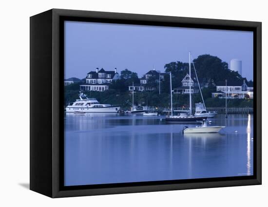Inner Harbour, Edgar Town, Martha's Vineyard, Massachusetts, USA-Walter Bibikow-Framed Stretched Canvas