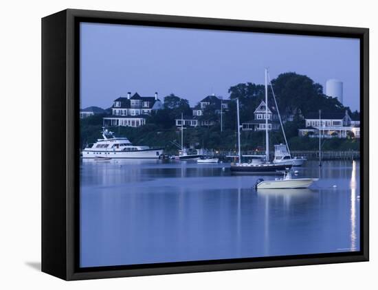 Inner Harbour, Edgar Town, Martha's Vineyard, Massachusetts, USA-Walter Bibikow-Framed Stretched Canvas